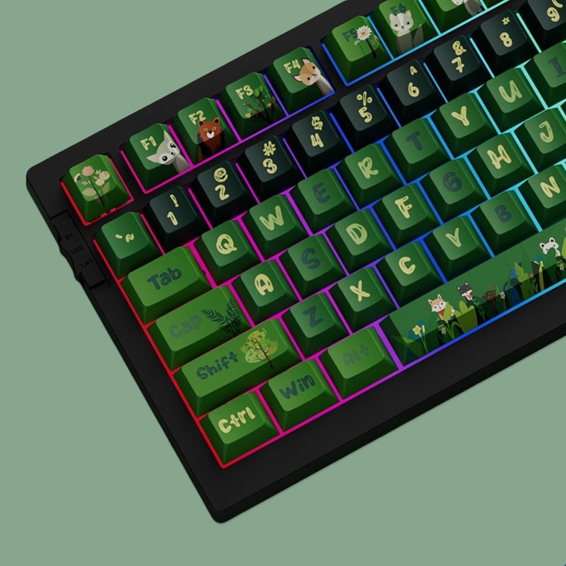 Enchanted Forest Theme Keycaps,gaming Lovers Gifts,cute Keycaps,cherry ...