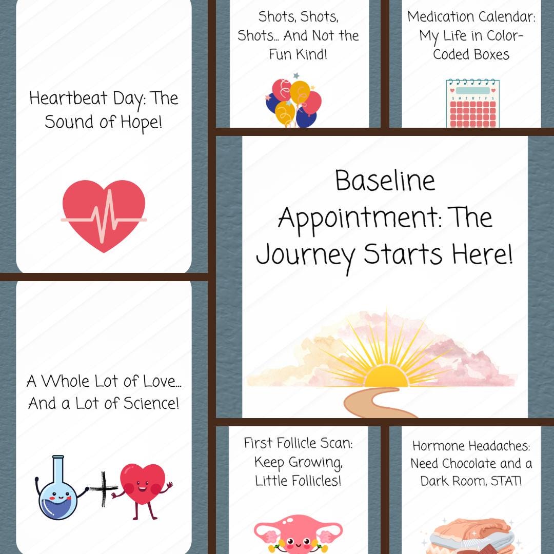 IVF Milestone Cards | Editable Fertility Journey & TTC Cards | IVF ...