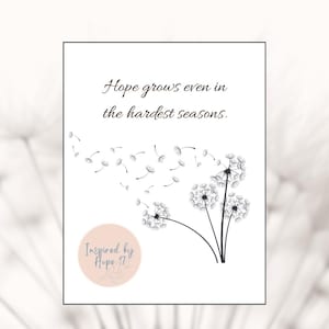 Hope Grows Even in the Hardest Seasons - IVF Wall Art | Inspirational Infertility Quote | Digital Download 8.5x11