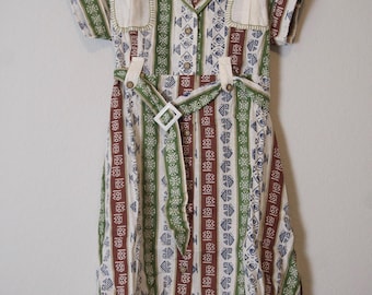 Handblock Print Tunic Dress: Boho Indian Short Kurti, Beach Cover-Up