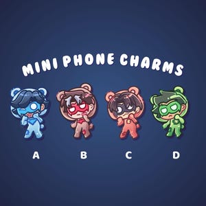 Mini Batfam Phone Charms