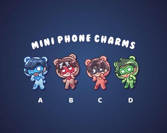 Mini Batfam Phone Charms
