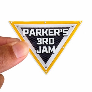 Monster Truck Personalized Birthday Party Theme Favor Stickers 3 inch Logo