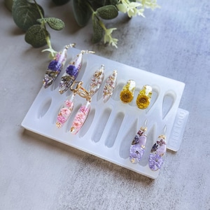 Earrings mold | Jewelry silicone mold | Drops mold | Earrings mold | Pendant mold | Jewelry mold | Earrings mold for resin