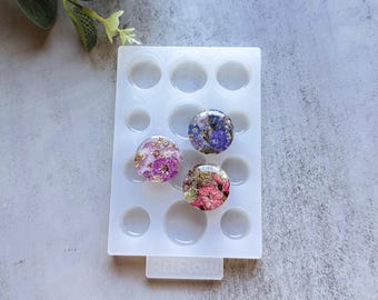 Round Jewelry Silicone Mold: Resin Earrings, Pendants