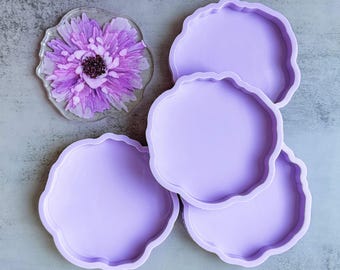 Geode Coaster Silicone Molds: Set of 4, DIY Resin Casting