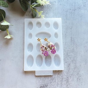 Oval Jewelry Silicone Mold: Resin Earrings, Pendants