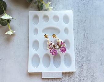 Oval Jewelry Silicone Mold: Resin Earrings, Pendants