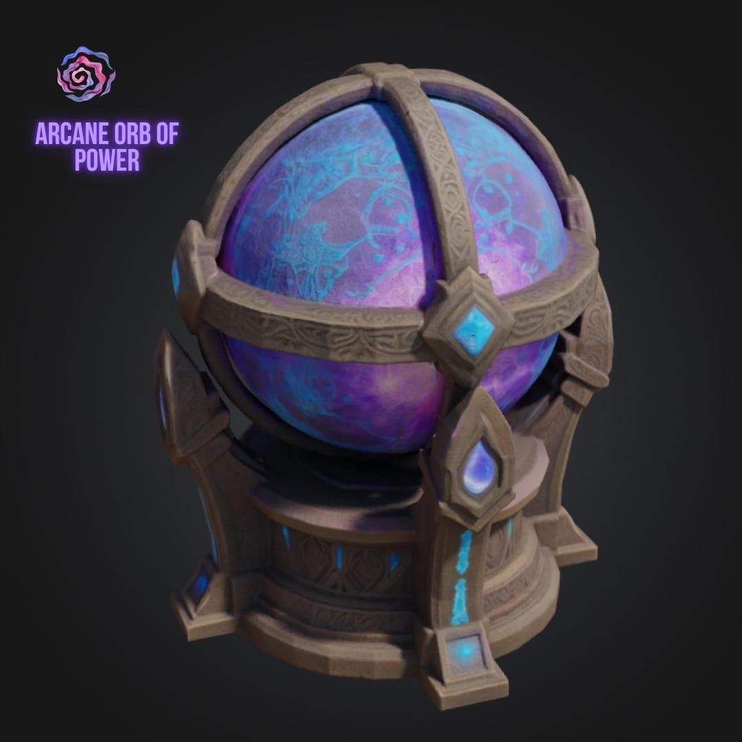 Arcane Orb of Power, Fantasy Magic Ball, RPG Scene Decoration and ...