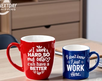 Personalized Funny Office Mug, Laser Engraved Ceramic Coffee Cup, Husband Prank Mug, Personalized Quote Bistro Mug, Fucktose Intolerant Mug