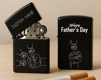 Personalized Dad Lighter, Custom Engraved Lighter,  Refillable Lighter