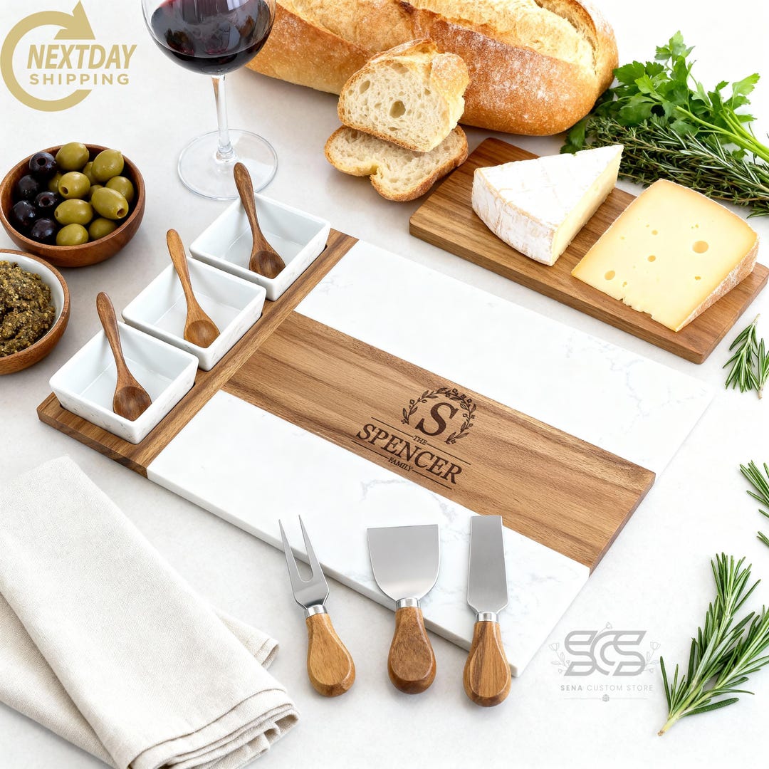 Personalized Charcuterie Board for Housewarming, Custom Engraved Cheese ...