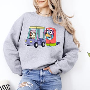 Bluey Family Sweatshirt, Blue Dog Kids Birthday Sweatshirt, Bluey Characters Sweatshirt, Bluey Bingo Sweatshirt, Chilli and Bandit Hoodie