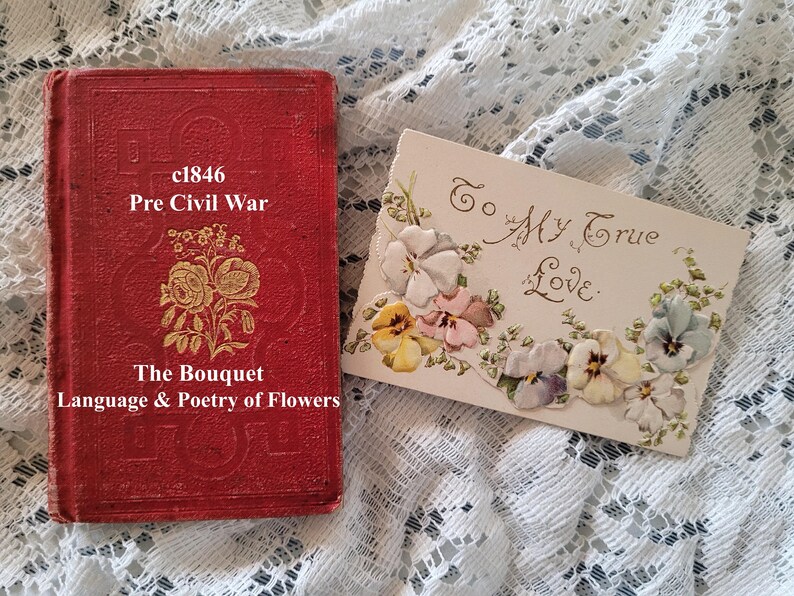 C1846 Language Poetry of Flowers Book the Bouquet E1210 Etsy
