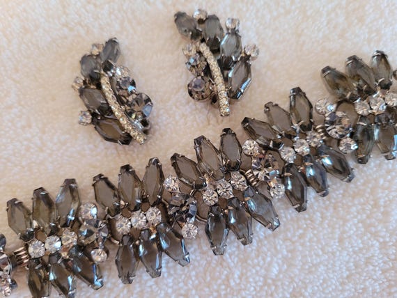Juliana Bracelet Earrings Black Diamond Set DeLizza Elster Jewelry Set E3433 View 2