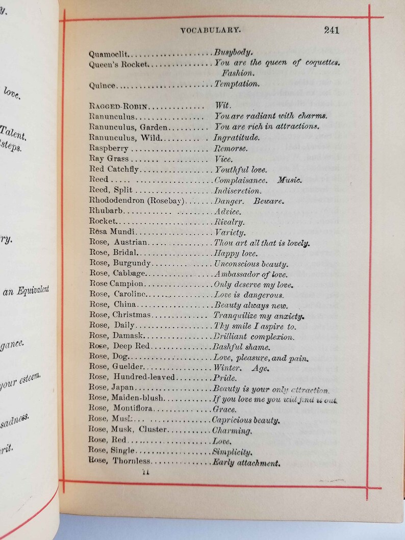C1880s Language Poetry of Flowers Book Kirtland E932 Flower Etsy