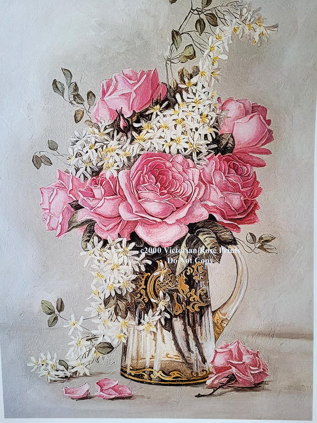 Vintage Pink Roses Print by Paul De Longpre E3296 Art Botanical - Etsy