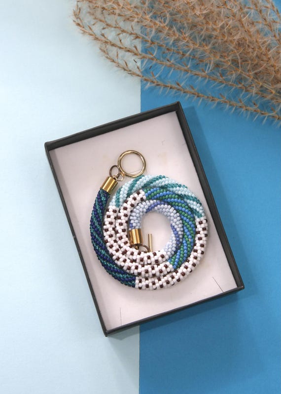 Handmade Beaded Crochet Necklace – Summer Jewelry, Glass Beads