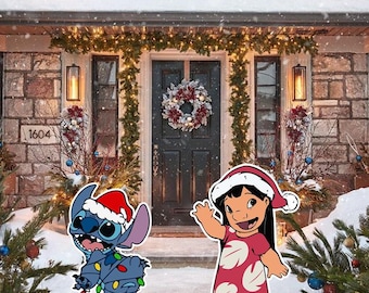 Lilo & Stitch Christmas Yard Signs