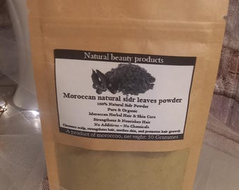 Natural Moroccan Sidr Jujube Leaves Powder Organic Herbal Hair & Skin Wash 100 grammes