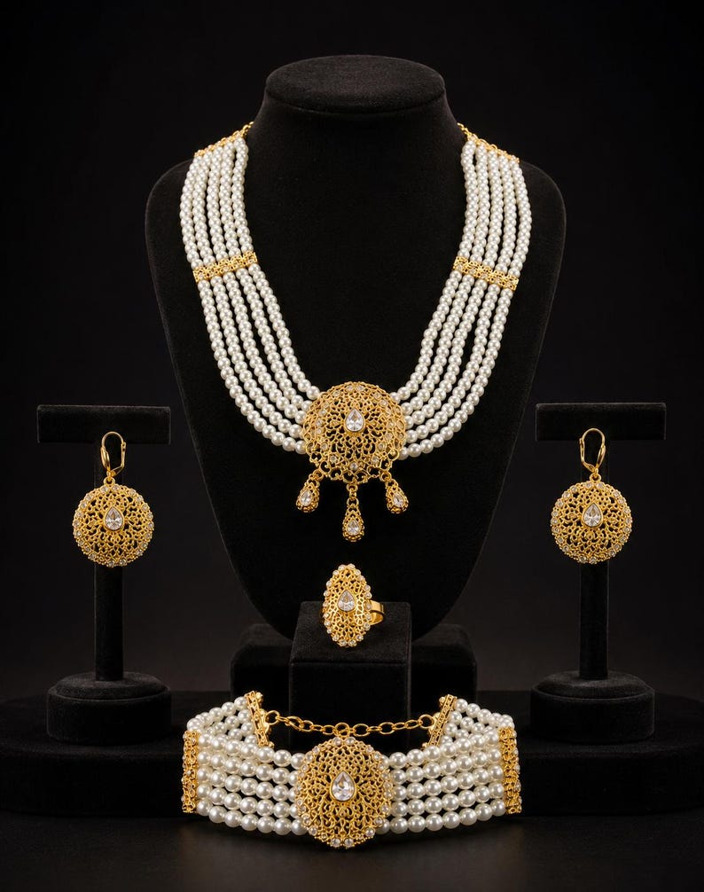 jawhar moroccan taqlidi hssira jewelry set