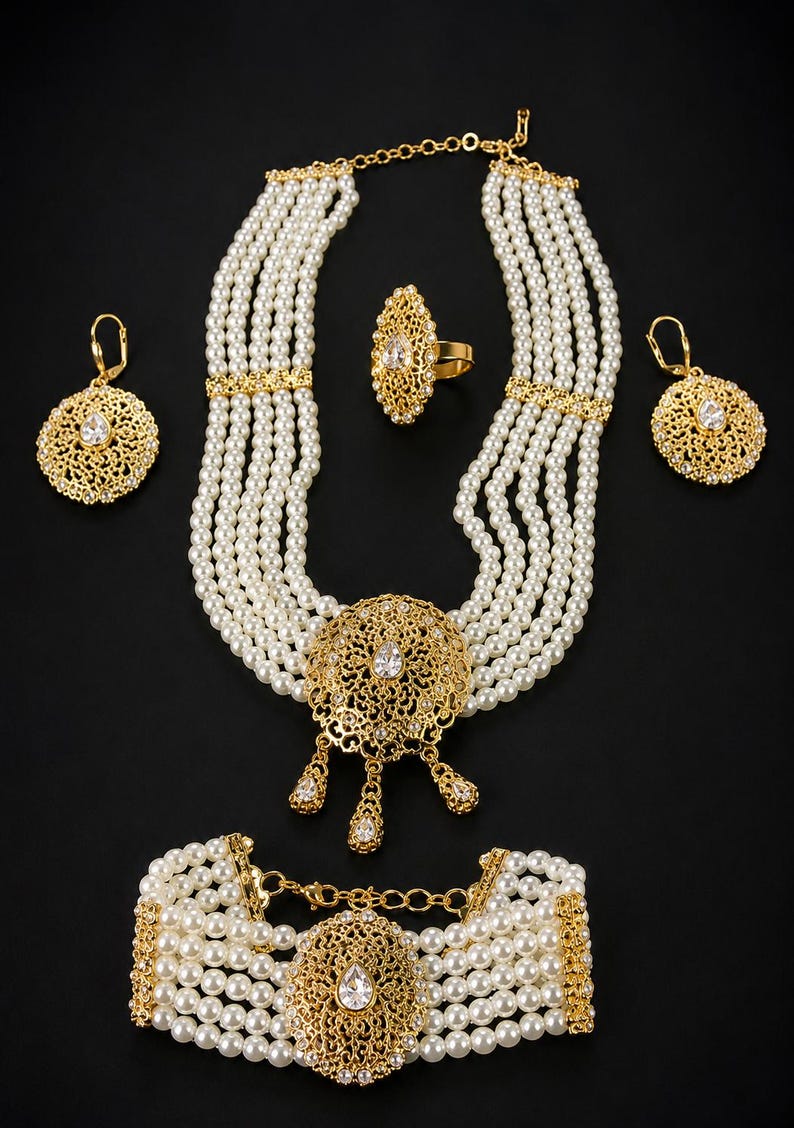 jawhar moroccan taqlidi jewelry set for weddings and special occasions