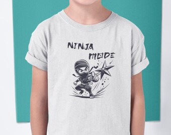 Ninja Mode! Funny Ninja Youth Short Sleeve Tee. Martial Arts Gift.