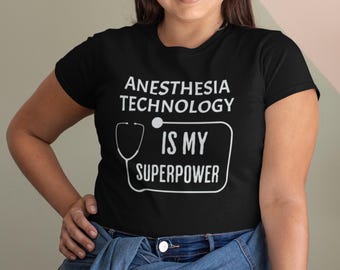 Camiseta "Superpoder de la Tecnología de Anestesia": Humor sobre Salud