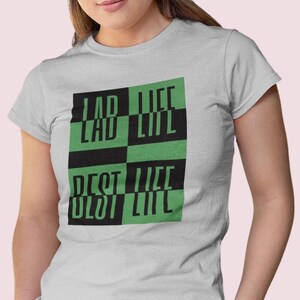 Lab Life Equals Best Life. Unisex Jersey Short Sleeve Tee for the Science Teacher, Science Professor and Scientist.