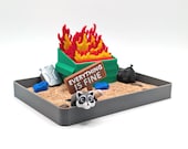 Dumpster Fire Zen Garden: Funny Office Desk Decor Gift