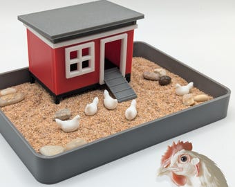 Mini Chicken Zen Garden: Desk Sand Garden DIY Kit