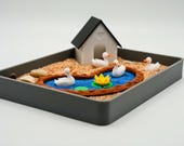 Duck Zen Garden: Whimsical Desk Decor for Relaxation