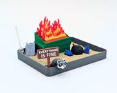 Dumpster Fire Zen Garden: Funny Coworker Gift, Office Desk Decor