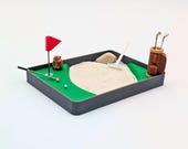 Golf Zen Garden: Golf Gifts for Men, Mini Desk Decor, Gifts for Golfers, Funny Golf Dad Gift, Office Stress Relief Sand Garden