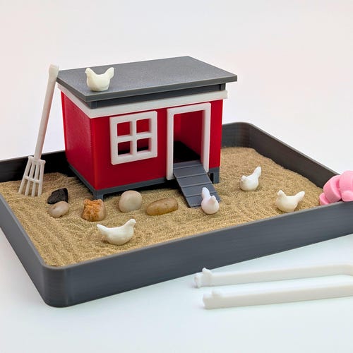 Chicken Zen Garden: Desk Sand Garden DIY Kit - Etsy