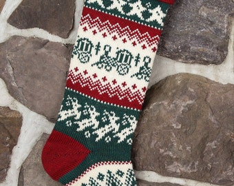 Personalized Christmas Stocking with a train