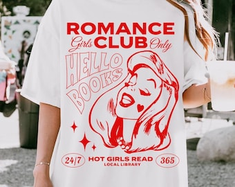 Koszulka Romance Book Club, Koszulka Romance Reader, Koszulka Bookish, Koszulka Book Club, Koszulka Hot Girls Read, Koszulka Hello Books, Czytelnik