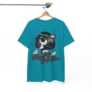 Camiseta masculina Morally Grey, camiseta vintage Lollipop, camiseta Bookish Girl Tropical Blue