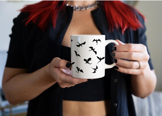 Dragon Coffee Mug, Fantasy Coffee Mug, Romantasy Coffee Mug