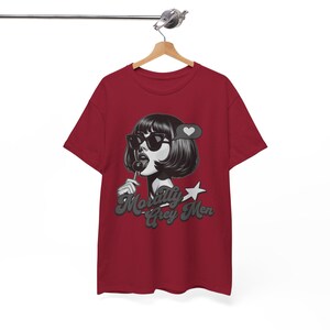 Camiseta masculina Morally Grey, camiseta vintage Lollipop, camiseta Bookish Girl Cardinal Red