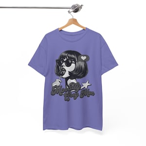 Camiseta masculina Morally Grey, camiseta vintage Lollipop, camiseta Bookish Girl Violet