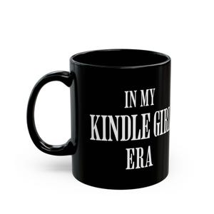 Taza de café negra In My Kindle Girl Era, taza de café Kindle, taza de café bookish imagen 5
