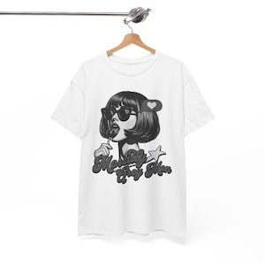 Camiseta masculina Morally Grey, camiseta vintage Lollipop, camiseta Bookish Girl White