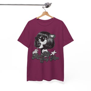 Camiseta masculina Morally Grey, camiseta vintage Lollipop, camiseta Bookish Girl Berry