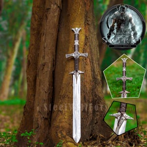 Hand Forged  Skyrim Sword Replica with Leather Sheath, Dragon Born Sword , Elder Scrolls Sword, Medieval Warrior Cosplay Sword |best Gift