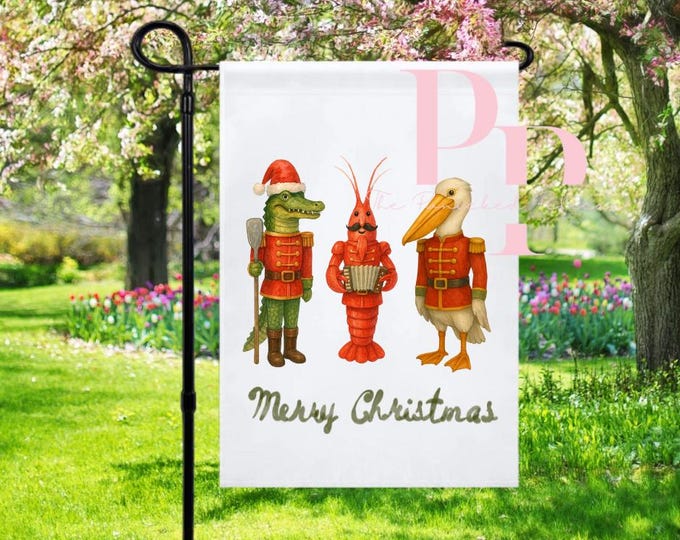 Cajun Christmas tree sublimated flag