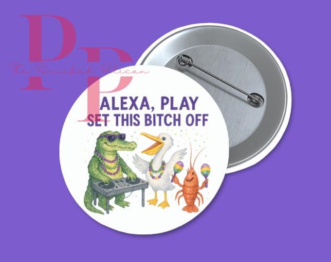 Mardi gras button - STBO