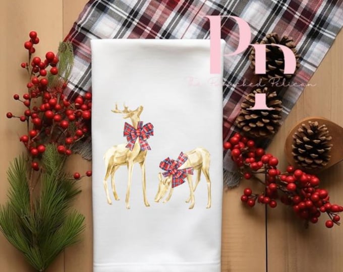 Reindeer Tea towel