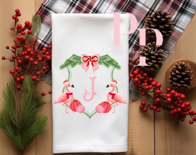 christmas flamingo crest ( customizable)
