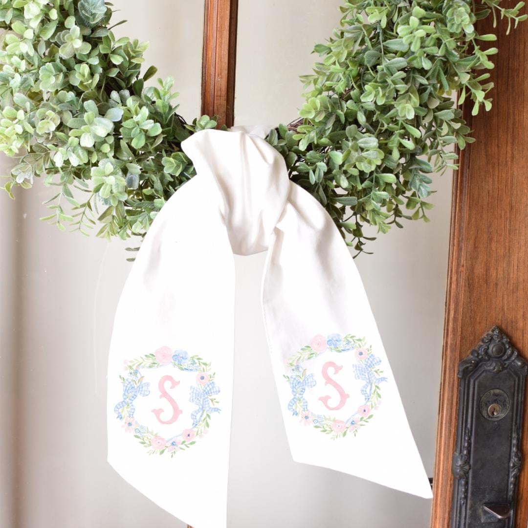 Spring crest wreath sash
